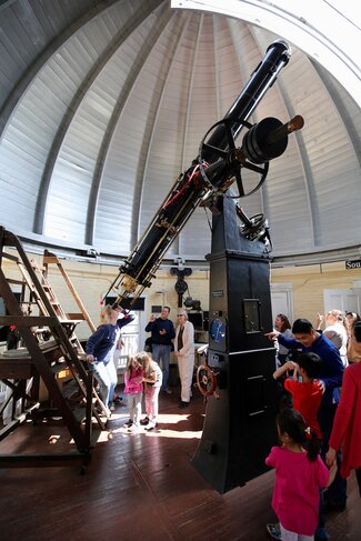 The public uses the historical observatory during the Astronomy Open House